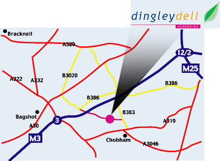 Dingley Dell Plant Centre Location Map